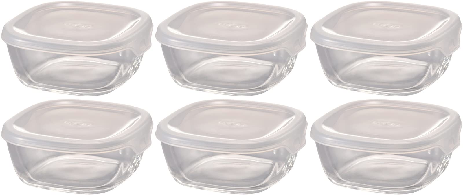 Hario KST-25-TW 6pcs 250ml Square Glass Storage Container Japan- Japan Figure Store - #1 Bring To You The Best Japanese Goods
