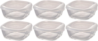 Hario KST-25-TW 6pcs 250ml Square Glass Storage Container Japan- Japan Figure Store - #1 Bring To You The Best Japanese Goods