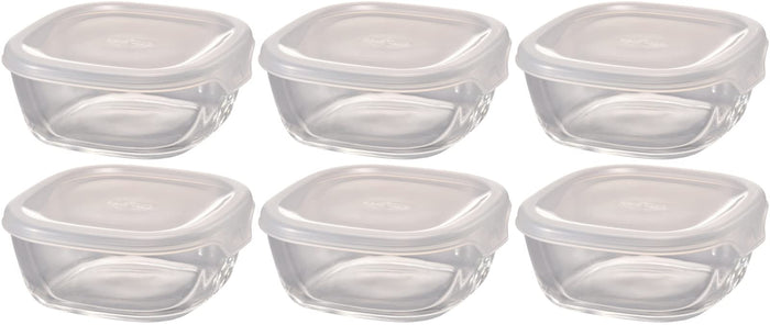 Hario KST-25-TW 6pcs 250ml Square Glass Storage Container Japan- Japan Figure Store - #1 Bring To You The Best Japanese Goods