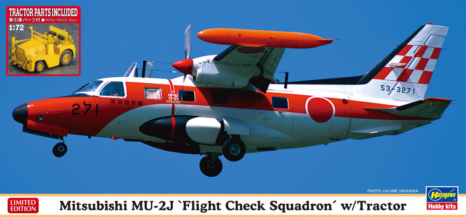 Hasegawa 1/72 Mitsubishi Mu-2J Flight Inspection Team W/ Towing Vehicle Plastic Models- Japan Figure Store - #1 Bring To You The Best Japanese Goods