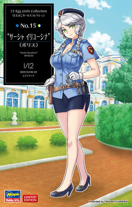 HASEGAWA 1/12 Egg Girls Collection No.15 Sasha Ilyushina Police Resin Figure Kit Plastic Model- Japan Figure Store - #1 Bring To You The Best Japanese Goods
