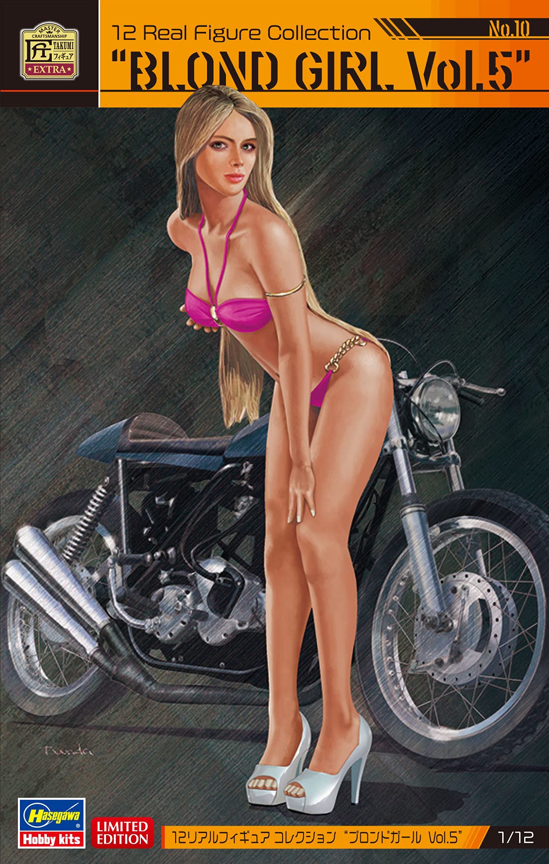 HASEGAWA 1/12 Real Figure Collection No.10 Blond Girl Vol.5 Plastic Model- Japan Figure Store - #1 Bring To You The Best Japanese Goods