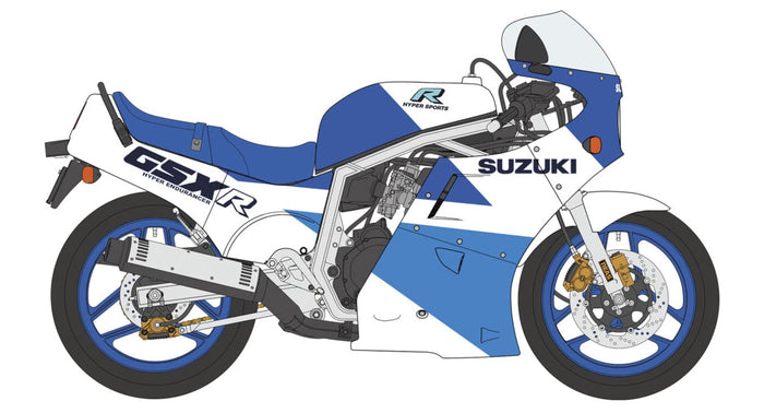 FUJIMI 1/12 Suzuki Gsx-R750 H Gr71G Blue / White Color Plastic Model- Japan Figure Store - #1 Bring To You The Best Japanese Goods