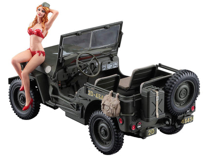 HASEGAWA 22497 1/4-Ton 4X4 Truck W/Blonde Girl Figure 1/24 Scale Kit- Japan Figure Store - #1 Bring To You The Best Japanese Goods