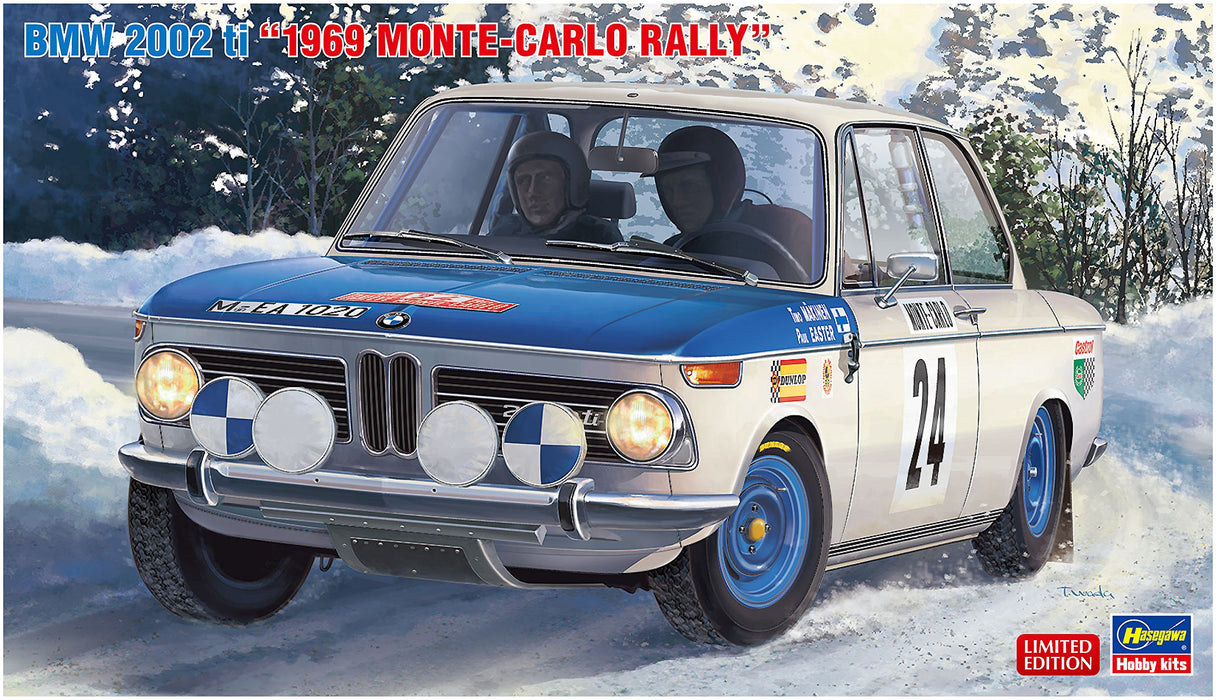 Hasegawa 20332 BMW 2002 Ti 1969 Monte Carlo Rally 1/24 Japanese Scale Car Model- Japan Figure Store - #1 Bring To You The Best Japanese Goods