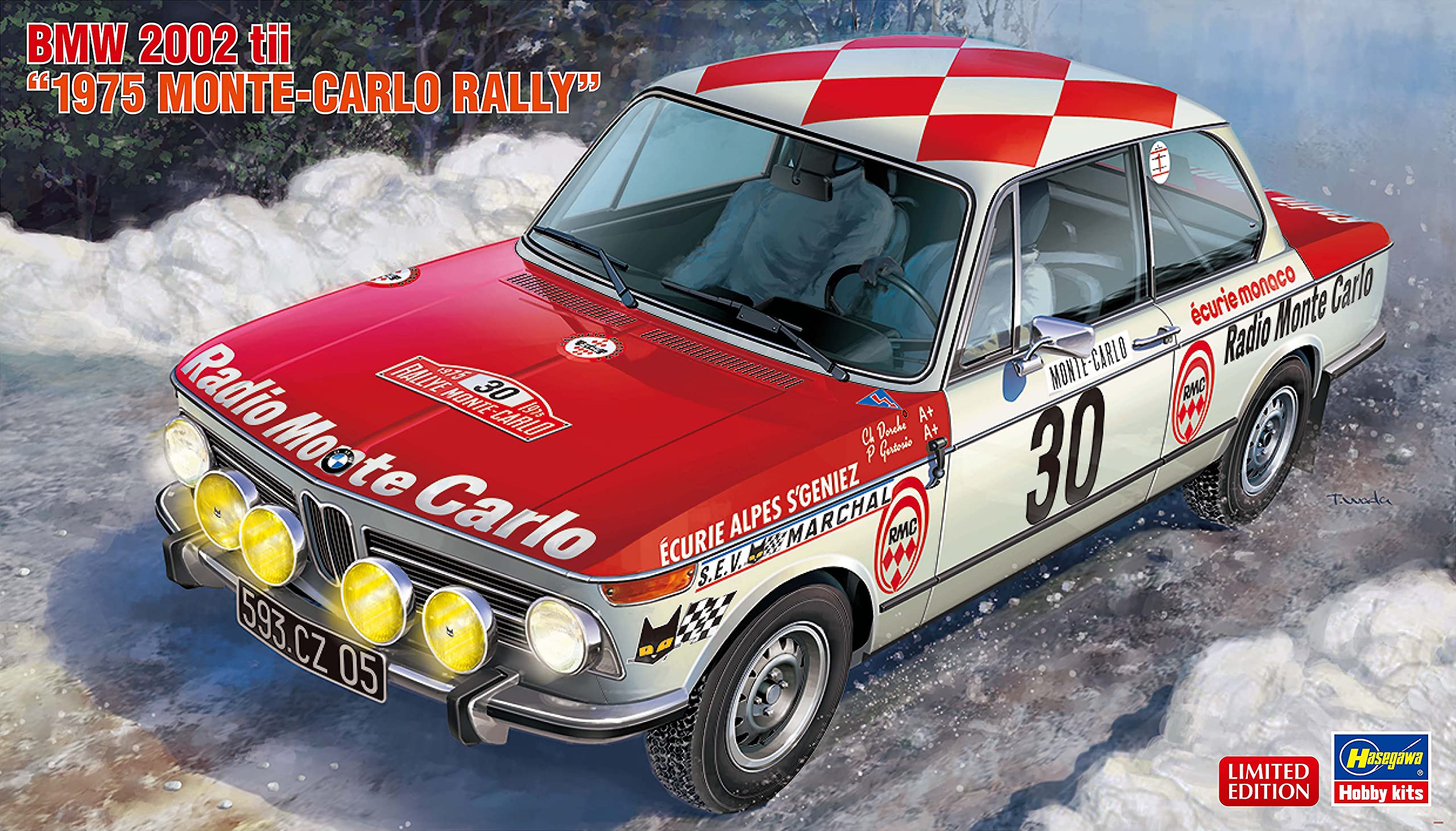 Hasegawa 1/24 BMW 2002 Monte Carlo Rally Japanese Plastic Model Scale Car Toys- Japan Figure Store - #1 Bring To You The Best Japanese Goods