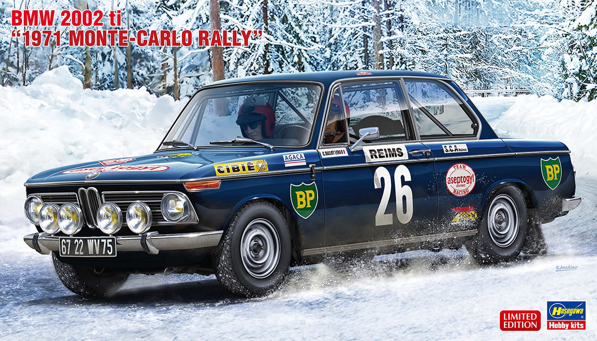 HASEGAWA 1/24 Bmw 2002 Ti' 1971 Monte Carlo Rally Plastic Model- Japan Figure Store - #1 Bring To You The Best Japanese Goods