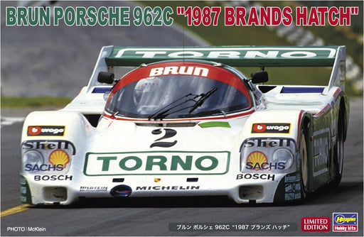 HASEGAWA - 1/24 Brun Porsche 962C 1987 Brands Hatch Plastic Model- Japan Figure Store - #1 Bring To You The Best Japanese Goods
