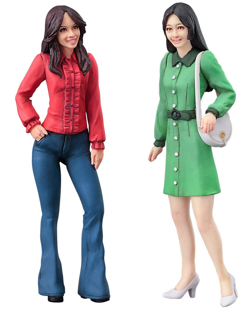 Hasegawa 70`s Girls Figure 1/24 Japanese Painted Scale Models Character Toys- Japan Figure Store - #1 Bring To You The Best Japanese Goods