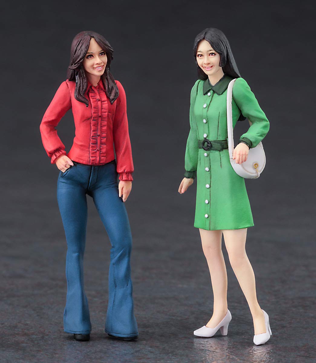 Hasegawa 70`s Girls Figure 1/24 Japanese Painted Scale Models Character Toys- Japan Figure Store - #1 Bring To You The Best Japanese Goods