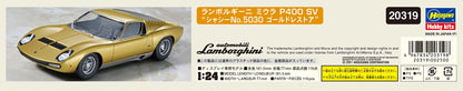 HASEGAWA 20319 Lamborghini Miura P400 Sv 'Chassis No.5030' Gold Restore 1/24 Scale Kit- Japan Figure Store - #1 Bring To You The Best Japanese Goods