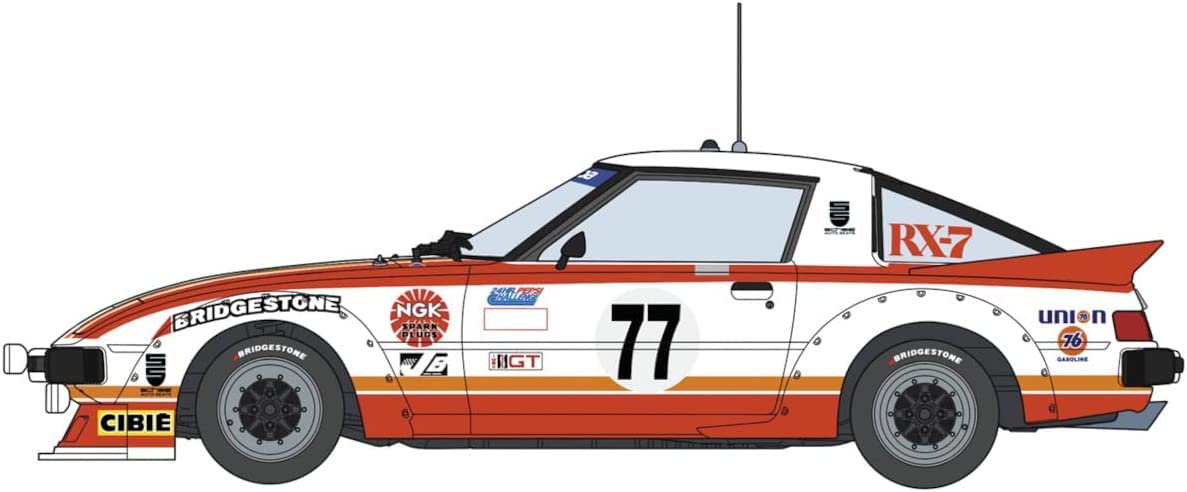 HASEGAWA 1/24 Mazda Savannah Rx-7 Sa22C 1979 Daytona Car No.77 Plastic Model- Japan Figure Store - #1 Bring To You The Best Japanese Goods