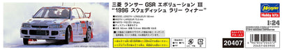 Hasegawa 20407 Mitsubishi Lancer Evolution III 1996 Swedish Rally Winner 1/24 Scale Cars- Japan Figure Store - #1 Bring To You The Best Japanese Goods