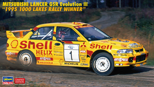 HASEGAWA - 1/24 Mitsubishi Lancer Gsr Evolution Iii '1995 1000 Lakes Rally Winner' Plastic Model- Japan Figure Store - #1 Bring To You The Best Japanese Goods