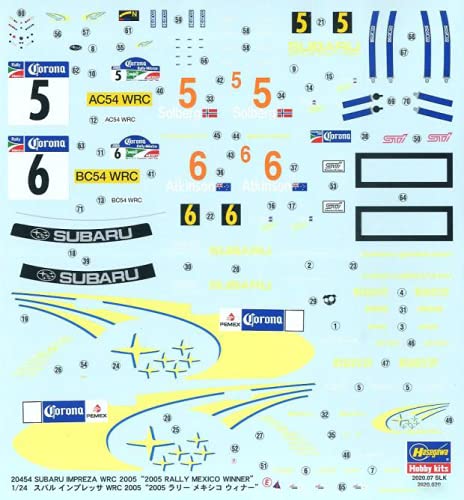HASEGAWA 20454 Subaru Impreza Wrc 2005 2005 Rally Mexico Winner 1/24 Scale Kit- Japan Figure Store - #1 Bring To You The Best Japanese Goods