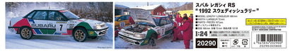 HASEGAWA 20290 Subaru Legacy Rs 1992 Swedish Rally 1/24 Scale Kit- Japan Figure Store - #1 Bring To You The Best Japanese Goods
