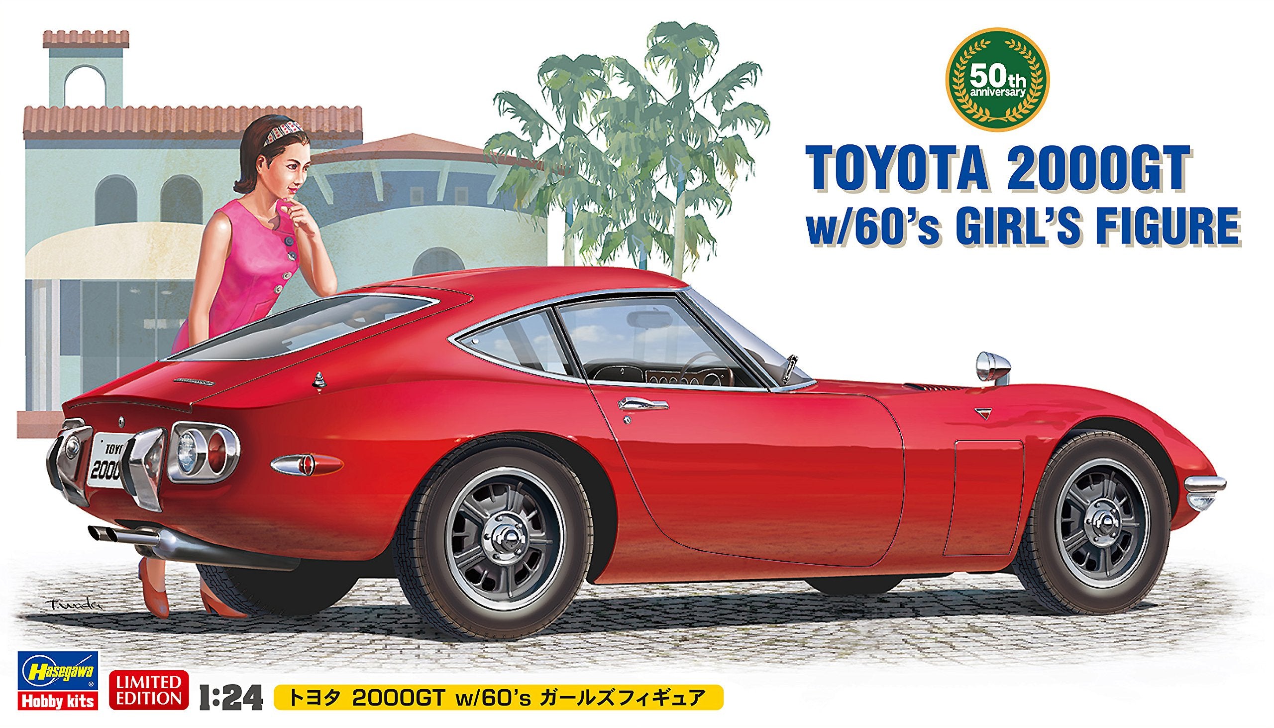 HASEGAWA Sp366 Toyota 2000 Gt W/ Girls Figure 1/24 Scale Kit Pre Order- Japan Figure Store - #1 Bring To You The Best Japanese Goods