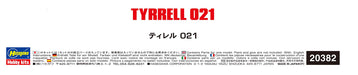 HASEGAWA 20382 Tyrrell 021 1/24 Scale Kit- Japan Figure Store - #1 Bring To You The Best Japanese Goods