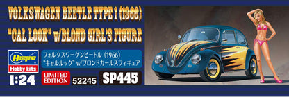 HASEGAWA Sp445 Volkswagen Beetle 1966 Cal Looker W/Blonde Girl Figure 1/24 Scale Kit- Japan Figure Store - #1 Bring To You The Best Japanese Goods