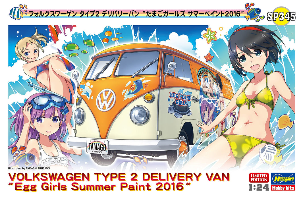 Hasegawa P345 Volkswagen Type2 Delivery Van Egg Plane Girls Summer Paint 2016 Figure Set- Japan Figure Store - #1 Bring To You The Best Japanese Goods