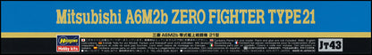 HASEGAWA 1/48 Mitsubishi A6M2B Zero Fighter Type 21 Plastic Model- Japan Figure Store - #1 Bring To You The Best Japanese Goods