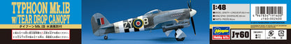 HASEGAWA 1/48 Typhoon Mk.Ib Tear Drop Canopy Plastic Model- Japan Figure Store - #1 Bring To You The Best Japanese Goods