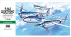 HASEGAWA 1/48 P-38J Lightning 'Virginia Marie' U.S. Army Air Force Fighter Plastic Model- Japan Figure Store - #1 Bring To You The Best Japanese Goods