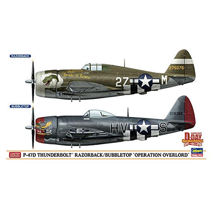 HASEGAWA 02099 P-47D Thunderbolt Razorback / Bubbletop Operation Overlord 2 Planes Set 1/72 Scale Kit- Japan Figure Store - #1 Bring To You The Best Japanese Goods