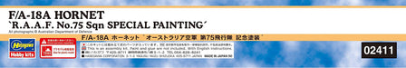 HASEGAWA 1/72 F/A-18A Hornet Royal Australian Air Force 75Th Anniversary Paint Ver. Plastic Model- Japan Figure Store - #1 Bring To You The Best Japanese Goods