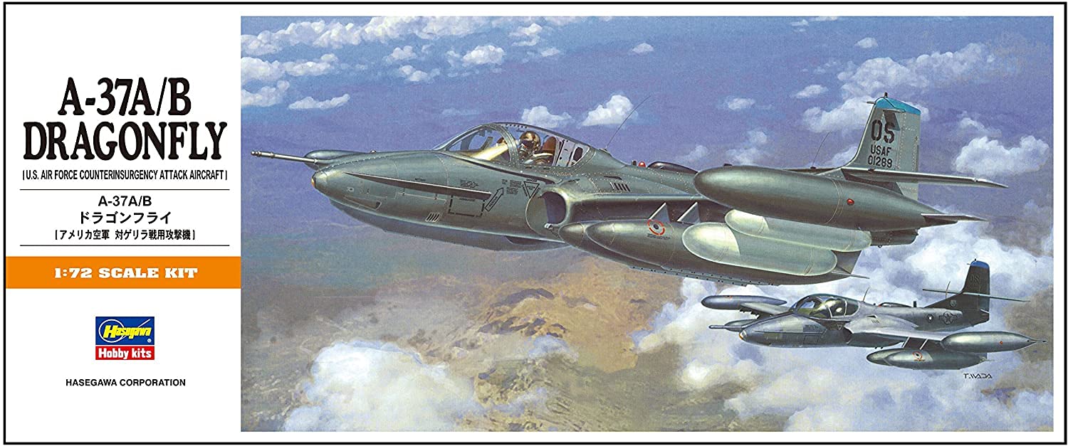 Hasegawa 1/72 Us Air Force A-37A / B Dragonfly Plastic Model A12- Japan Figure Store - #1 Bring To You The Best Japanese Goods
