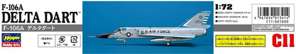 Hasegawa 1/72 F-106A Delta Dart Plastic Model - US Air Force Edition C11- Japan Figure Store - #1 Bring To You The Best Japanese Goods