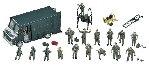 HASEGAWA 1/72 U.S. Pilot/Ground Crew Set Plastic Model- Japan Figure Store - #1 Bring To You The Best Japanese Goods