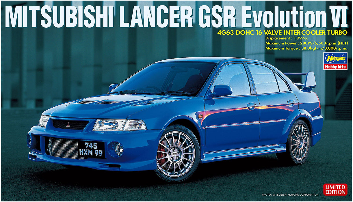 HASEGAWA 20336 Mitsubishi Lancer Gsr Evolution 6 1/24 Scale Kit- Japan Figure Store - #1 Bring To You The Best Japanese Goods
