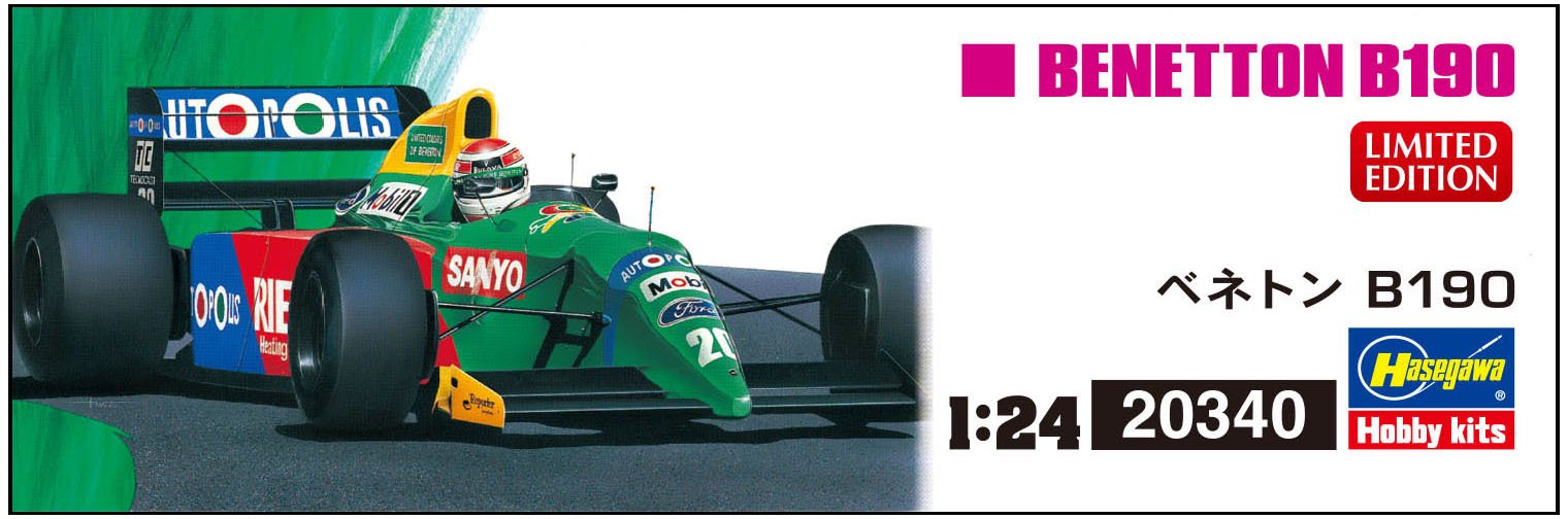 HASEGAWA 20340 Benetton Ford B190 1/24 Scale Kit- Japan Figure Store - #1 Bring To You The Best Japanese Goods