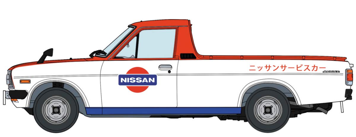 Hasegawa 1/24 Datsun Sunny Truck Long Body Deluxe Nissan Service Car Japanese Car Model- Japan Figure Store - #1 Bring To You The Best Japanese Goods