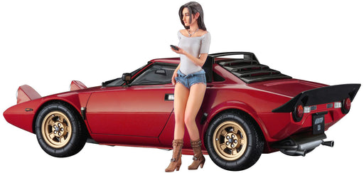 Hasegawa 1/24 Lancia Stratos Hf Stradale W/Italian Girl Figure Scale Plastic Model- Japan Figure Store - #1 Bring To You The Best Japanese Goods