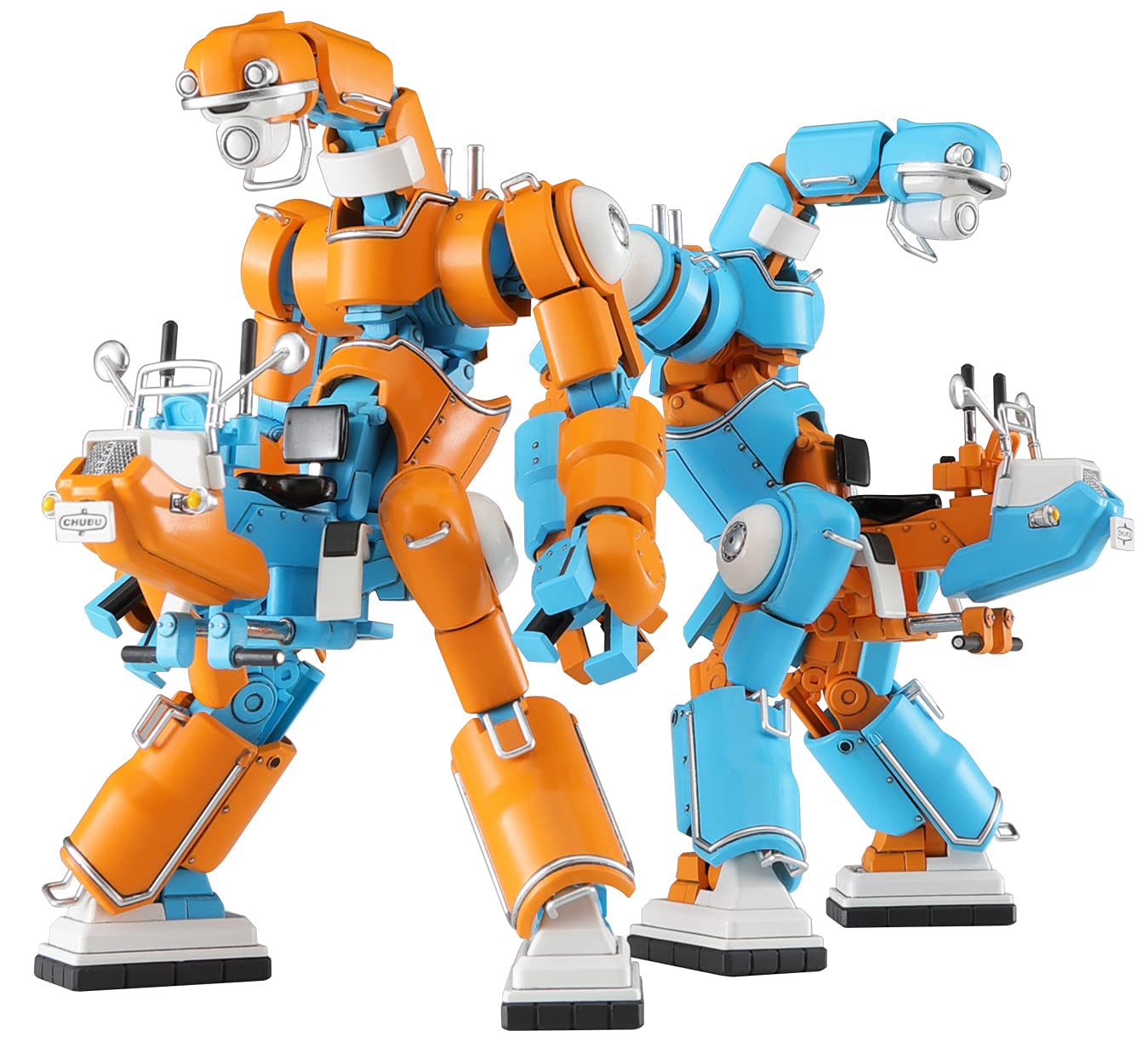 HASEGAWA 1/35 Mechatro Chubu 01 No.2 Orange And Light Blue Plastic Model- Japan Figure Store - #1 Bring To You The Best Japanese Goods