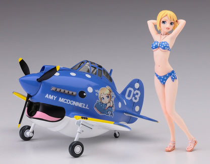 HASEGAWA Sp382 Egg Girls Collection No.3 Amy Mcdonnell W/P-40 Warhawk 1/20 Scale Kit- Japan Figure Store - #1 Bring To You The Best Japanese Goods