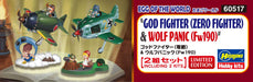 HASEGAWA 60517 Egg World God Fighter Zero Fighter & Wolf Panic Fw190- Japan Figure Store - #1 Bring To You The Best Japanese Goods