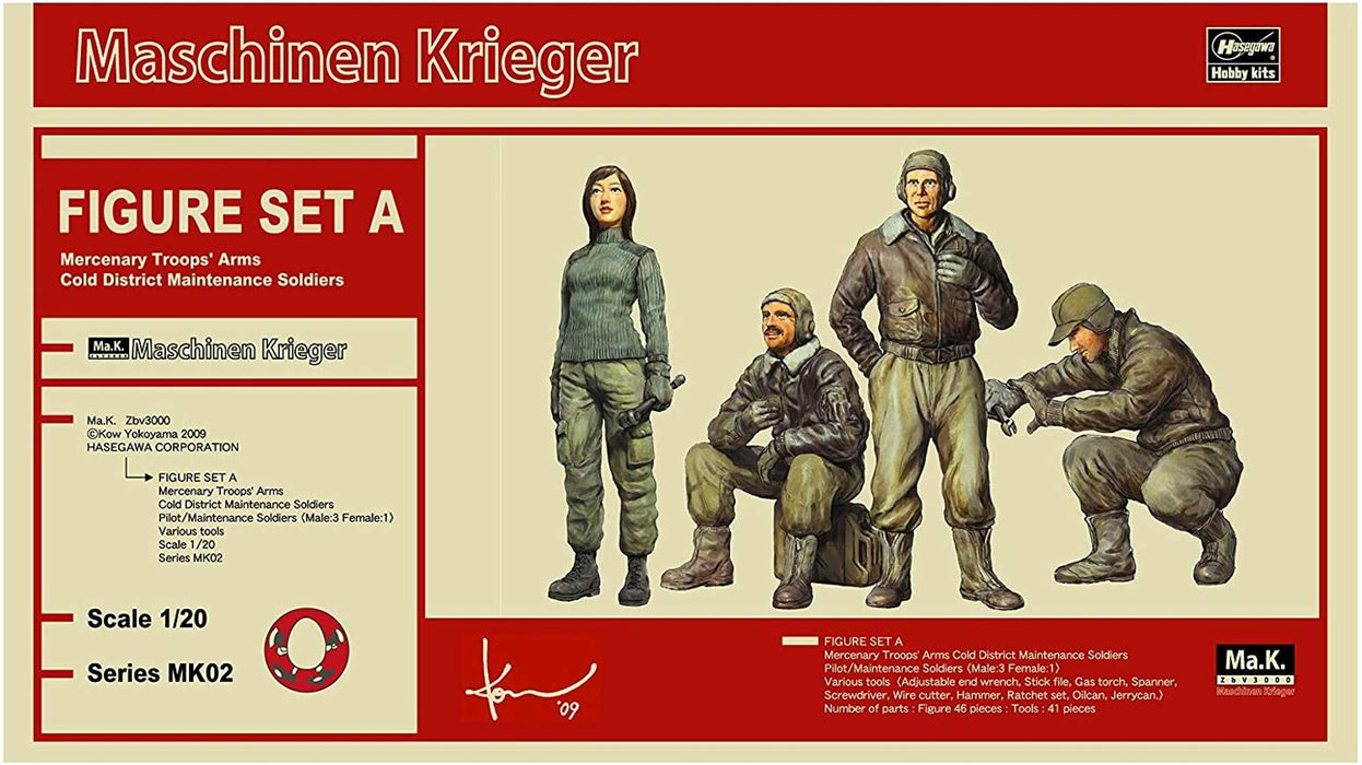 Hasegawa Maschinen Krieger Ma.K. Figure Set 1/20 Scale Plastic Model Mk02- Japan Figure Store - #1 Bring To You The Best Japanese Goods