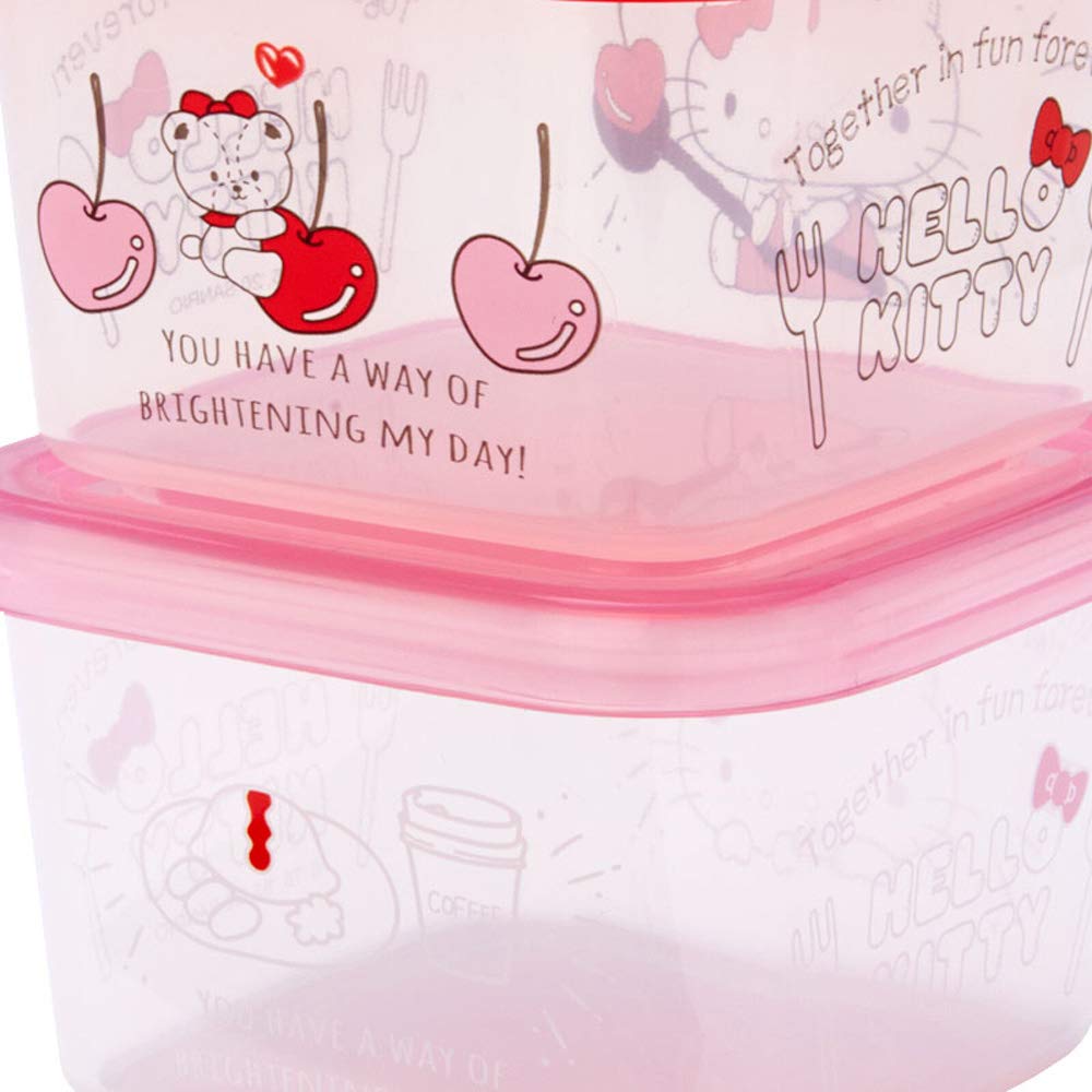 SANRIO Mini Food Container Storage Container Set Of 2 Hello Kitty- Japan Figure Store - #1 Bring To You The Best Japanese Goods