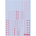 HIQPARTS - 1/144 Rb02 Caution Decal One Color Red- Japan Figure Store - #1 Bring To You The Best Japanese Goods