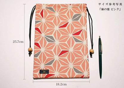 Jhands Japanese Hikara Kinchaku Asanoha Pink (L)- Japan Figure Store - #1 Bring To You The Best Japanese Goods