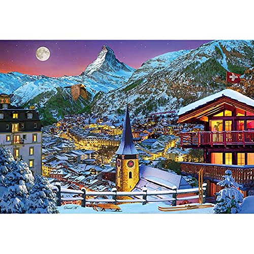 APPLEONE 300-362 Jigsaw Puzzle Moonlit Zermatt In Switzerland 300 Pieces- Japan Figure Store - #1 Bring To You The Best Japanese Goods