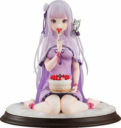 Kadokawa Re:zero Emilia: Birthday Cake Ver. 1/7 Scale Figure- Japan Figure Store - #1 Bring To You The Best Japanese Goods