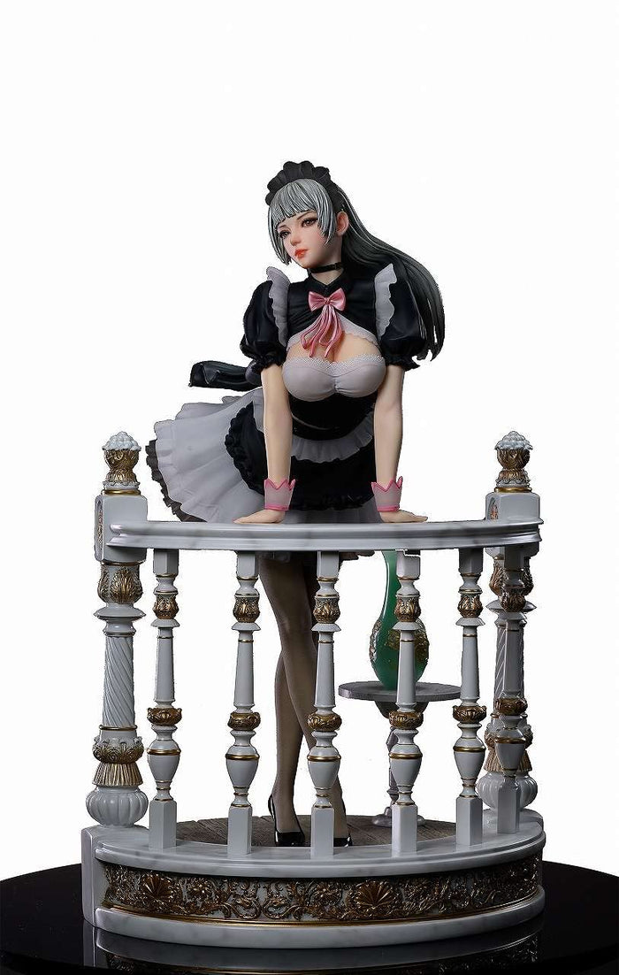 Kaitendo Holiday Maid Monica Tecia (Pedestal, Marble) 1/4 Scale Cold Cast Painted Complete Figure- Japan Figure Store - #1 Bring To You The Best Japanese Goods