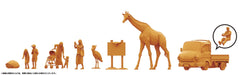 KAIYODO Artpla 1/35 Tourist And Giraffe Set Plastic Model- Japan Figure Store - #1 Bring To You The Best Japanese Goods