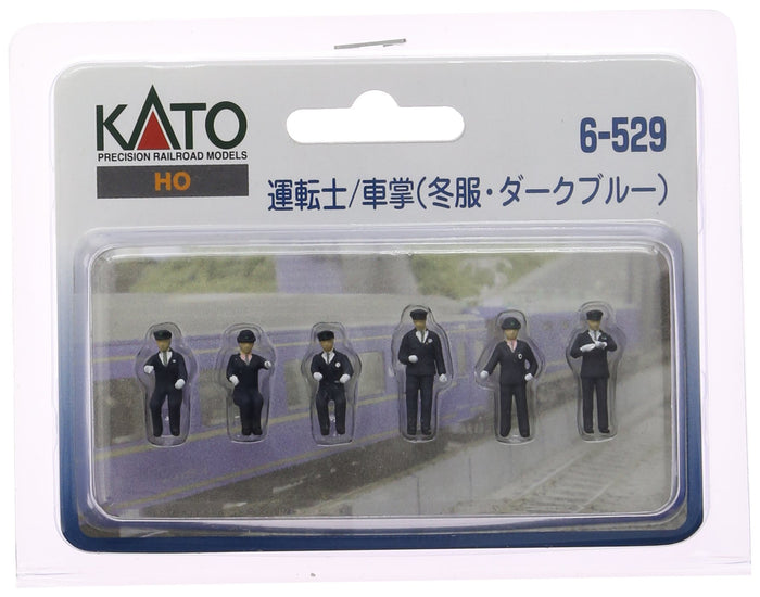 Kato HO Gauge 6-529 Winter Attire Driver and Conductor in Dark Blue- Japan Figure Store - #1 Bring To You The Best Japanese Goods
