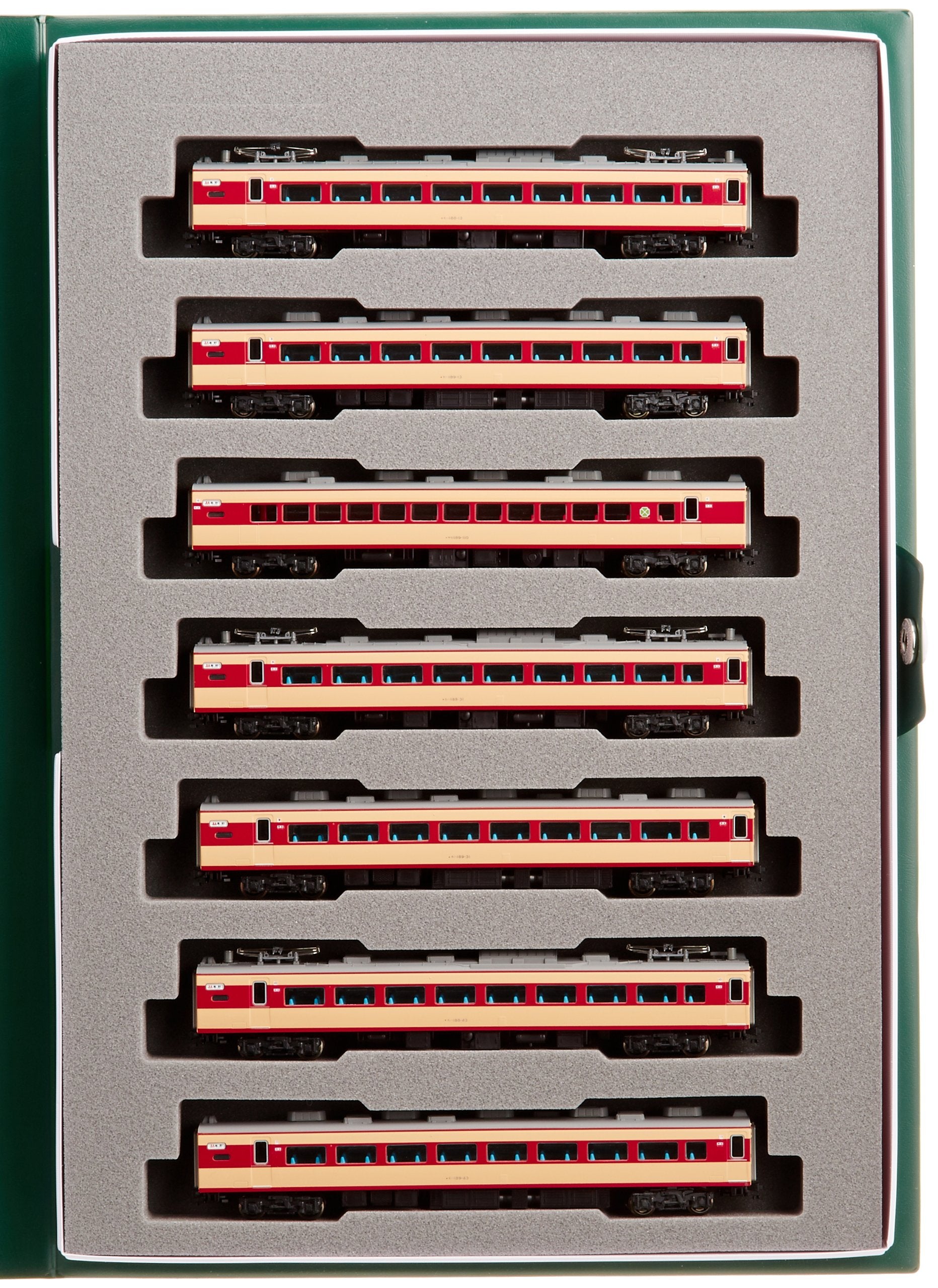 Kato N Gauge Model Railway Train 189 Series JNR Color Asama 7-Car Set 10-529- Japan Figure Store - #1 Bring To You The Best Japanese Goods