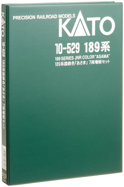 Kato N Gauge Model Railway Train 189 Series JNR Color Asama 7-Car Set 10-529- Japan Figure Store - #1 Bring To You The Best Japanese Goods